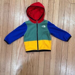 The North Face Red and Green Baby Fleece